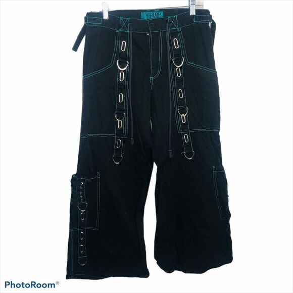 Tripp NYC 90s Goth Black Pants Punk Vintage 11 Baggy Original